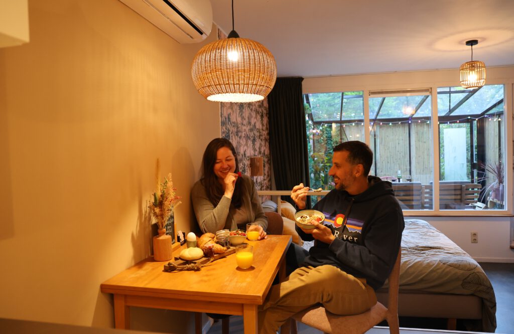 Breakfast served at our B&B in Rotterdam